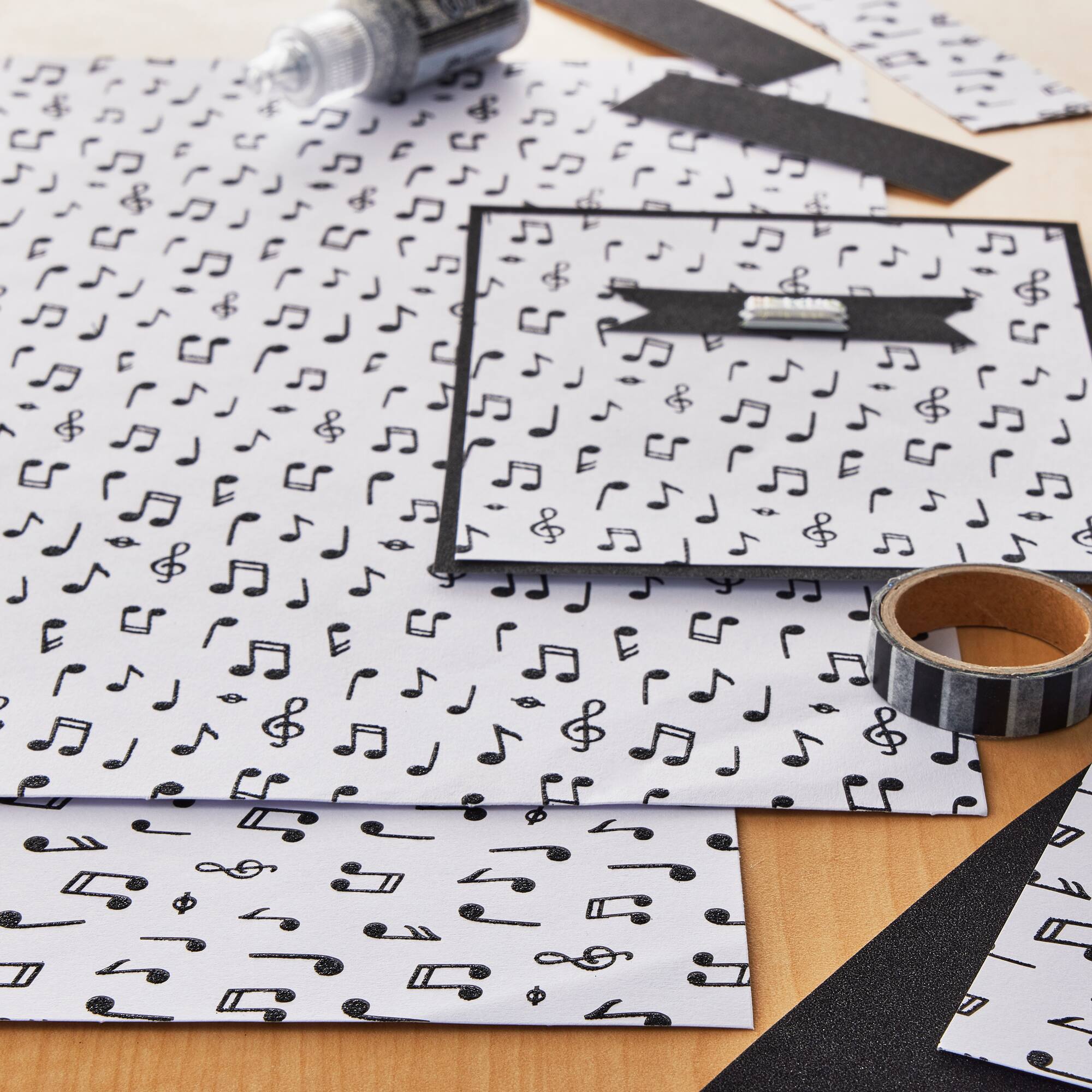 24 Pack: Foil Music Notes Paper by Recollections™, 12" x 12"